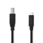 plastikpose sort pvc runde m 00 1 nikkelplateret w 15 mbps 480 han usb-b han type-c usb 0 2 usb usb-kabel