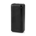 lithium-polymer 20w 0 pd3 usb-c 1x usb micro 1x forbindels input usb-c 1x usb-a 1x tilslutning output 2 output antal a 0 3 0 2 5 1 mah 30000 powerbank nedis