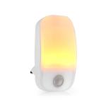 hvid varm lm 11 w 55 0 sensor bevgelse natlys led plug-in nedis