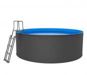 grey cm 120 x 360 round xl pool santorini fun swim