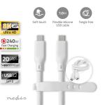 box hvid silikone runde m 00 1 nikkelplateret gbps 20 30hz 8k w 240 han usb-c han usb-c 2 gen 2 3 usb usb-kabel
