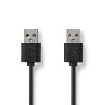 label sort pvc runde m 00 2 nikkelplateret mbps 480 han usb-a han usb-a 0 2 usb usb-kabel