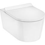 hvid låg med sæde qr sc med skyllerand u 540 toilet vægh s elupura hansgrohe
