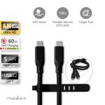box sort silikone runde m 50 1 nikkelplateret gbps 5 30hz 8k w 60 han usb-c han usb-c 1 gen 2 3 usb usb-kabel