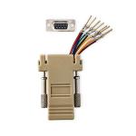 box elfenben nikkelplateret hun rj45 han 9-pin d-sub adapter adapter seriel