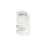 box gennemsigtig pvc stk 10 guldplateret lige cat5 utp han rj45-stik