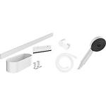 hvid mat tilbehrsst og skinne hndbruser sampak wallstoris hansgrohe