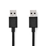 box sort pvc runde m 00 1 nikkelplateret gbps 5 han usb-a han usb-a 1 gen 2 3 usb usb-kabel
