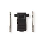 box sort pvc nikkelplateret neutral 9-pin d-sub hood connector d-sub