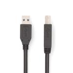 box sort pvc runde m 00 2 nikkelplateret gbps 5 han usb-b han usb-a 1 gen 2 3 usb usb-kabel