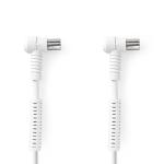 box hvid pvc runde m 00 5 skærmet quad ohm 75 db 120 nikkelplateret hun coax iec han coax iec cable coax