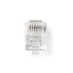 gennemsigtig pvc guldplateret belægning lige rj12 type tilslutnings connector telecom