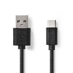label sort pvc runde m 00 2 nikkelplateret mbps 480 w 5 2 han usb-c han usb-a 0 2 usb usb-kabel