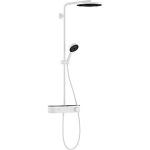 hvid mat 400 select showertablet med ecosmart 1jet 260 showerpipe s pulsify hansgrohe