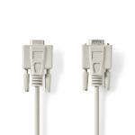 label elfenben pvc runde m 00 5 nikkelplateret hun 9-pin d-sub han 9-pin d-sub kabel seriel