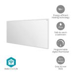 hvid ip44 fjernbetjening termostat justerbar indstilling heat 1 w 700 varmepanel infrarødt smartlife nedis