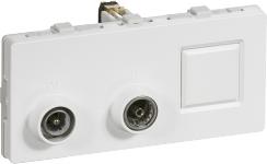 modul 2 td301 hvid slutdse rj45 radio tv antenneudtag fuga lk
