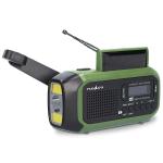 sort grøn batteri fm dab lygte led og powerbank med nødradio nedis - udsolgt