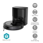 ios android sort min 240 driftstid maksimal opladning automatisk l 6 0 reservoir collection kapacitet wi-fi lasernavigation støvsuger robot smartlife
