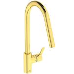 gold brushed pvd 115x240x456 udtræk med køkkenarmatur gusto standard ideal