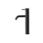 sort pvd matbørstet 130mm ø22 tud svingbar model høj håndvaskarmatur line d qtoo