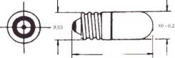10x23mm 24v 3w e10 gldelampe