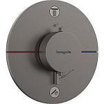 pvd krom sort børstet udtag 2 til afspærring med indbygning til termostat s comfort showerselect hansgrohe