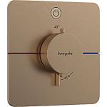 pvd bronze børstet udtag 1 til afspærring med indbygning til termostat q comfort showerselect hansgrohe