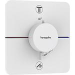hvid mat udtag 2 til afspærring med indbygning til termostat q comfort showerselect hansgrohe