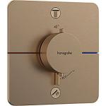 pvd bronze børstet udtag 2 til afspærring med indbygning til termostat q comfort showerselect hansgrohe