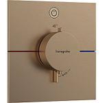 pvd bronze børstet udtag 1 til afspærring med indbygning til termostat e comfort showerselect hansgrohe