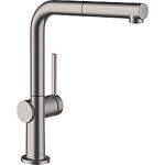 krom sort børstet udtræk med 1jet 270 køkkenarmatur m54 talis hansgrohe