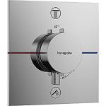 krom udtag 2 til afspærring med indbygning til termostat e comfort showerselect hansgrohe
