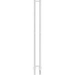 stål rustfrit hvidlakeret 1480x130mm håndklædetørrer elektrisk twin kriss