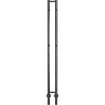 stål rustfrit matsortlakeret 1480x130mm håndklædetørrer elektrisk twin kriss