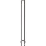 stål rustfrit børstet 1480x130mm håndklædetørrer elektrisk twin kriss
