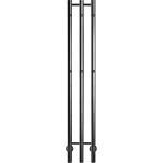 stål rustfrit matsortlakeret 1480x230mm håndklædetørrer elektrisk trio kriss