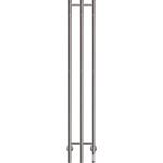 stål rustfrit børstet 1480x230mm håndklædetørrer elektrisk trio kriss
