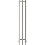 stål rustfrit poleret 1480x230mm håndklædetørrer elektrisk trio kriss