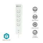 hvid ledning mtr 00 2 w 3680 a 16 usb-c a usb 7 7 cee schuko wi-fi 4-stikdåse smartlife nedis
