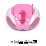 pink player usb and cd radio fm portable pink usb scd-37