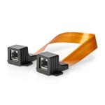 box orange pvc flat m 30 0 female 8p8c rj45 female 8p8c rj45 utp cable cat5e nedis