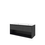 skuffer softclose 2 eg sort 121x46cm møbelsæt proline sanibell