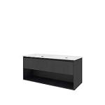 skuffer softclose 2 eg sort 121x46cm møbelsæt proline sanibell