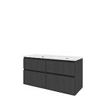 skuffer softclose 4 eg sort 121x46cm møbelsæt proline sanibell