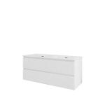 skuffer softclose 2 højglans hvid 121x46cm møbelsæt proline sanibell