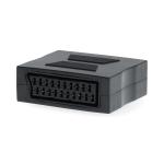 box stk 1 sort abs lige nikkelplateret hun scart hun scart scart-adapter