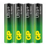 4-pak batteri lr03 aaa alkaline plus ultra gp