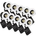 pak 10 - hvid gu10 230v ø87mm 2-setup easy daxtor spot downlight