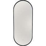 bagbelysning aluramme matsort med 900x380mm ovalt lys med spejl kriss